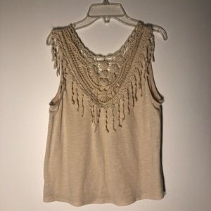 Women’s size medium tan tank top